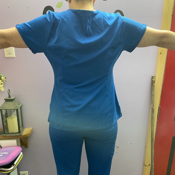 Royal Blue Scrub Set - Picture 3 of 16